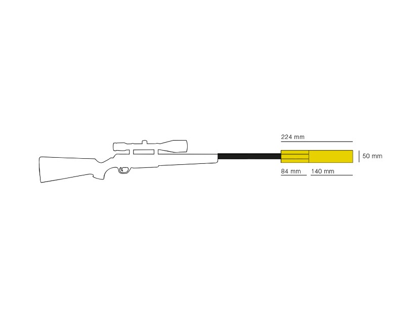 Hausken silenziatore JD224.2, 8.25mm - cal. 8mm S, M18x1, riduzione 31DB 